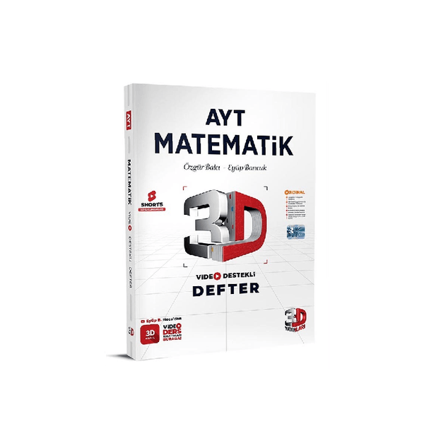3D AYT Matematik Video Destekli Defter