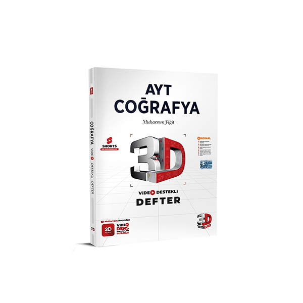 3D AYT Coğrafya Video Destekli Defter
