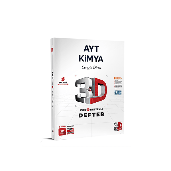 3D AYT Kimya Video Destekli Defter