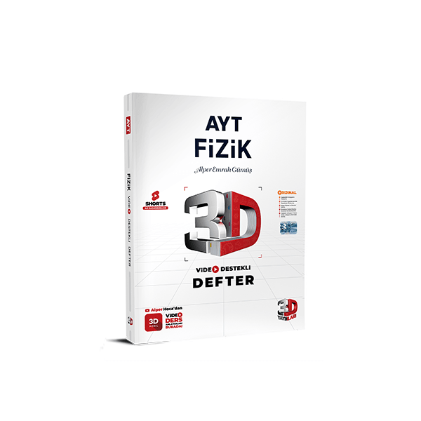 3D AYT Fizik Video Destekli Defter
