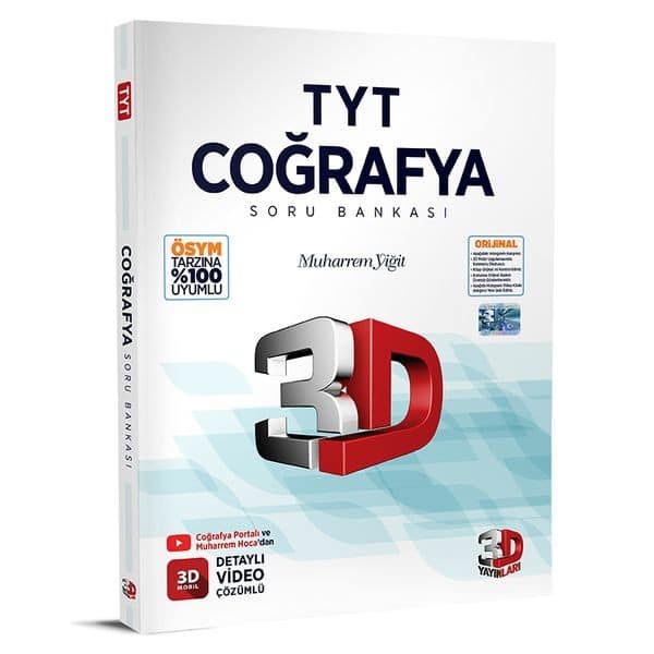 3D TYT Coğrafya Video Destekli Defter