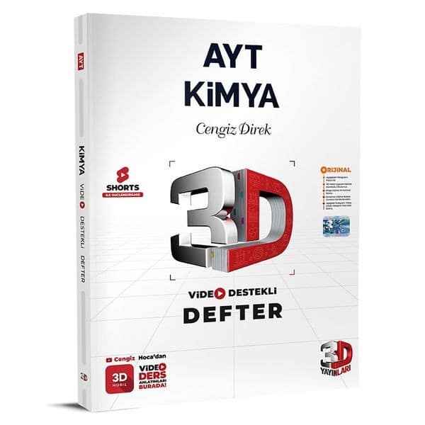 3D TYT Kimya Video Destekli Defter