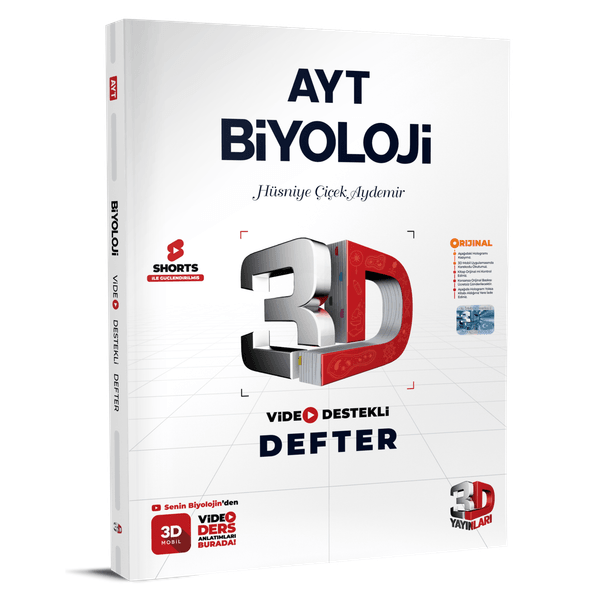3D TYT Biyoloji Video Destekli Defter